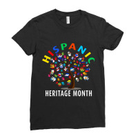 National Hispanic Heritage Month Tree All Countries Flags Ladies Fitted T-shirt | Artistshot