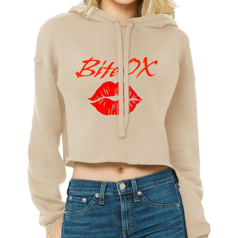 Lips Bitters Kissing Kisser T Shirt Cropped Hoodie by cm-arts | Artistshot