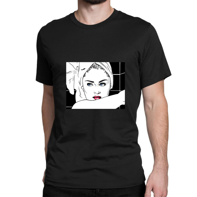 The Material Girl Stepping Out Of The Shower Classic T-shirt by KristiMartin | Artistshot