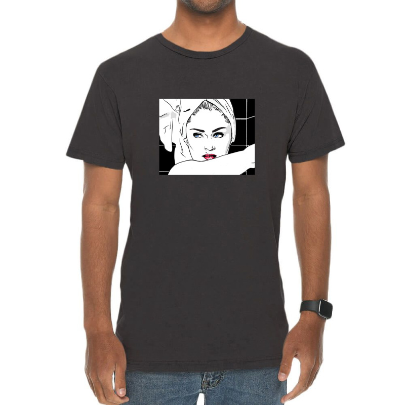 The Material Girl Stepping Out Of The Shower Vintage T-Shirt by KristiMartin | Artistshot