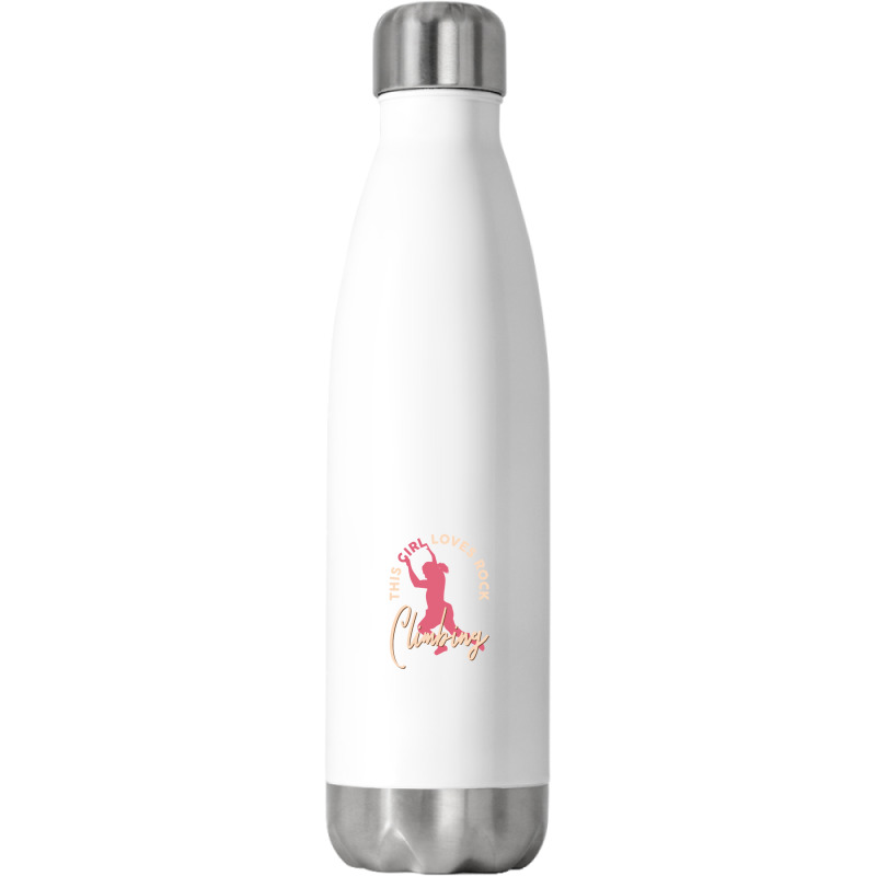 Rock Climber Boulder This Girl Loves Rock Climbing Stainless Steel Water Bottle | Artistshot