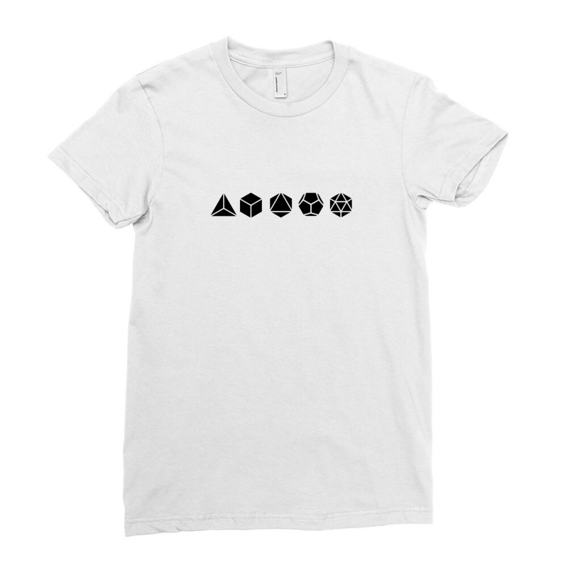 Platonic Solids Building Blocks Of Life Mathematics Ladies Fitted T-Shirt by LyndiaToma | Artistshot