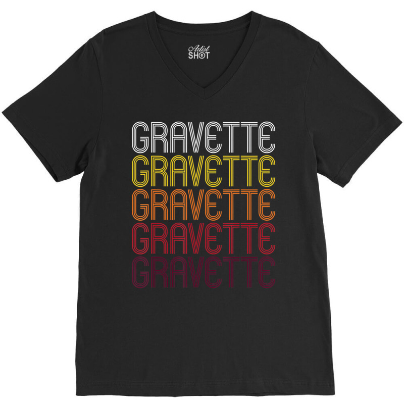 Gravette, Ar Vintage Style Arkansas V-Neck Tee by Mello Greenwood | Artistshot