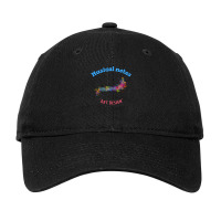 Musical Notes Art Design Adjustable Cap | Artistshot