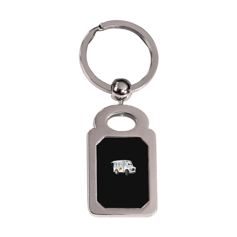 Taco Mini Van Cartoon Silver Rectangle Keychain by MarkGoulas | Artistshot