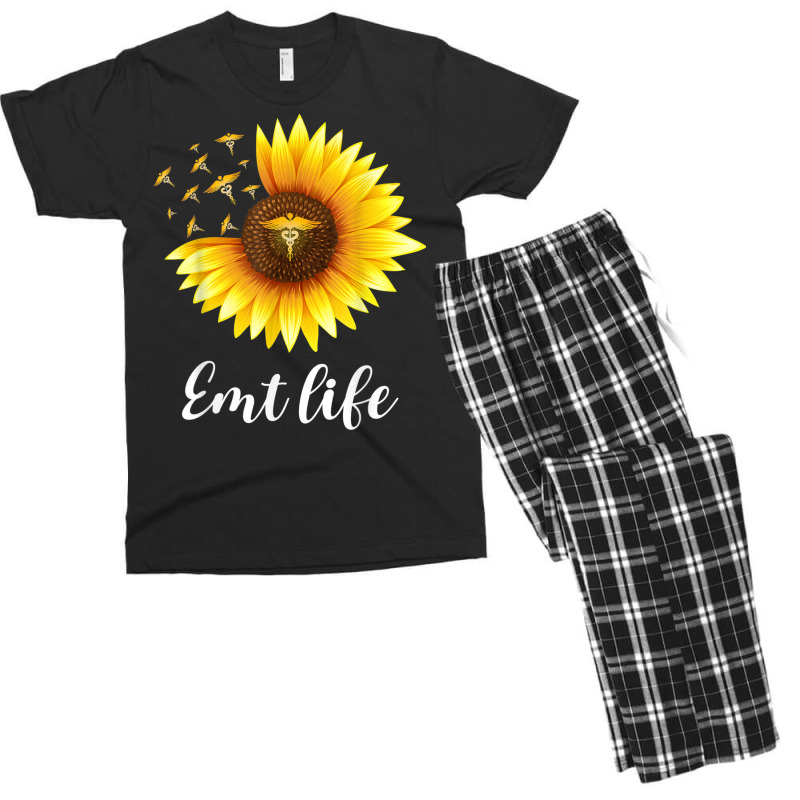 Sunflower Emt Life Ems Emergency Medical Technician Medic T Shirt Men's T-shirt Pajama Set | Artistshot