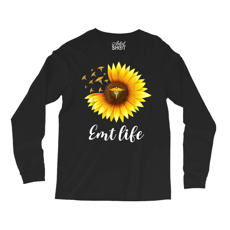 Sunflower Emt Life Ems Emergency Medical Technician Medic T Shirt Long Sleeve Shirts | Artistshot