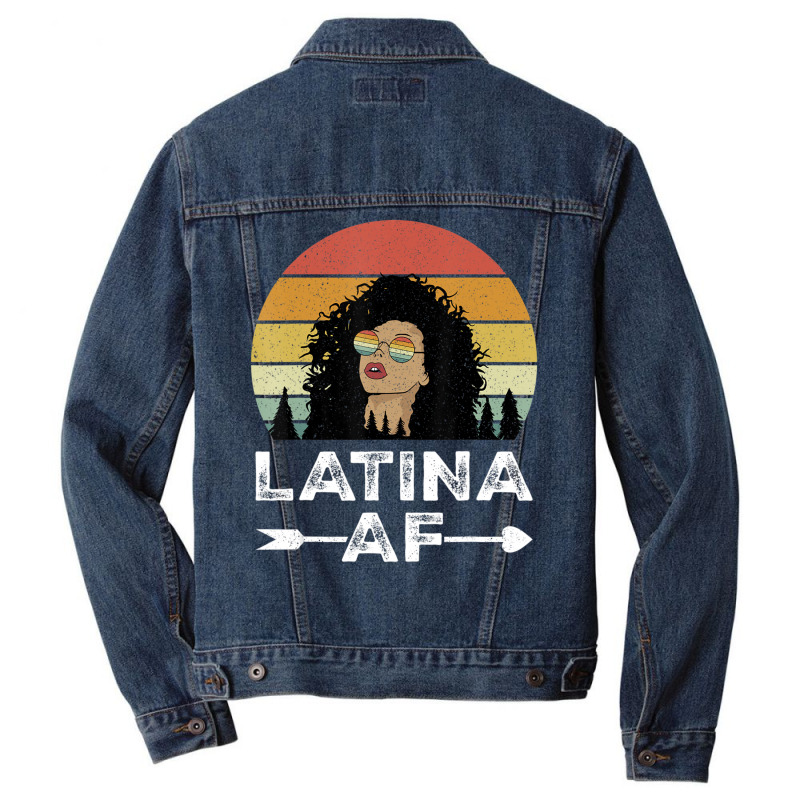 Retro Latina Af Vintage Latinas For Latino Women Men Denim Jacket by Adcock Salmon | Artistshot