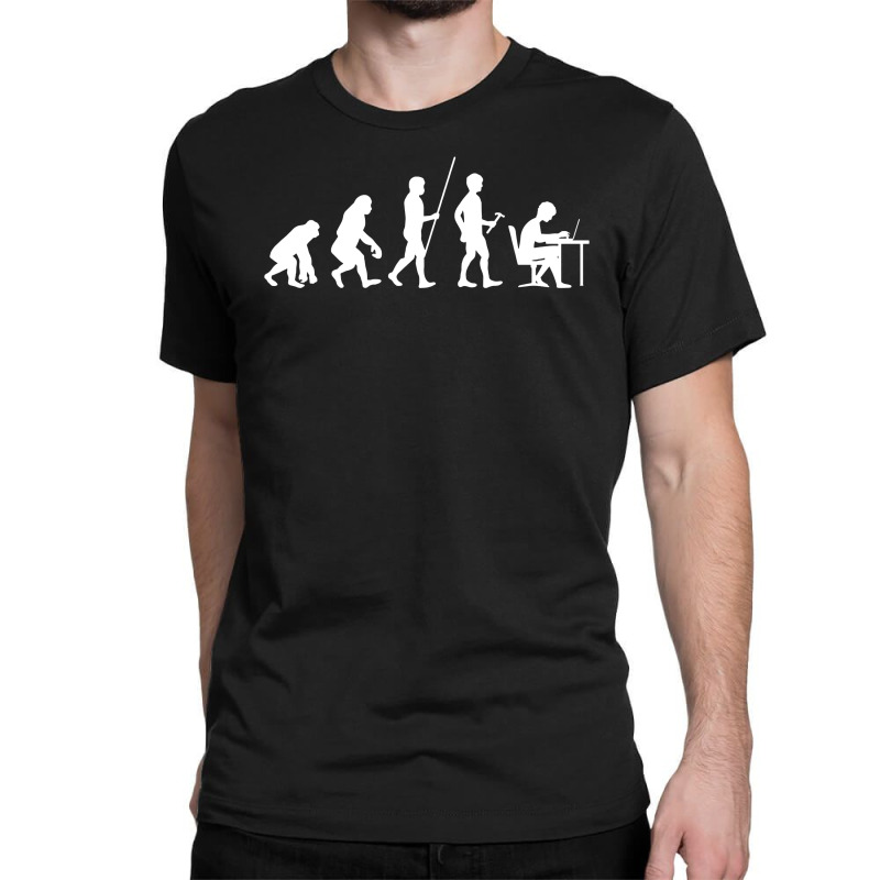 Human Evolution Computer Nerd Classic T-shirt | Artistshot