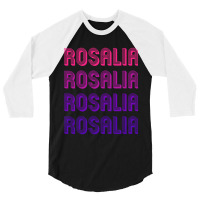 Rosalia - Retro Minimal Line Pattern Active 3/4 Sleeve Shirt | Artistshot