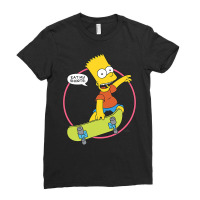 The Simpsons Bart Simpson Eat My Shorts T Shirt Ladies Fitted T-shirt | Artistshot