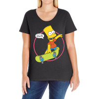 The Simpsons Bart Simpson Eat My Shorts T Shirt Ladies Curvy T-shirt | Artistshot