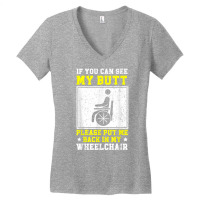 Wheelchair Handicap Amputee Disability Paraplegic T Shirt Women's V-neck T-shirt | Artistshot