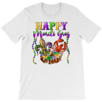 Happy Mardi Gras Fleur De Lis King Cake Crawfish T-shirt | Artistshot