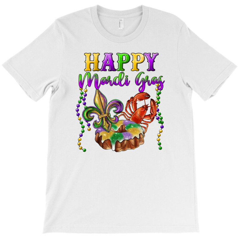 Happy Mardi Gras Fleur De Lis King Cake Crawfish T-shirt | Artistshot