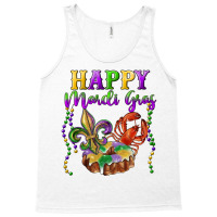 Happy Mardi Gras Fleur De Lis King Cake Crawfish Tank Top | Artistshot