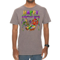 Happy Mardi Gras Fleur De Lis King Cake Crawfish Vintage T-shirt | Artistshot