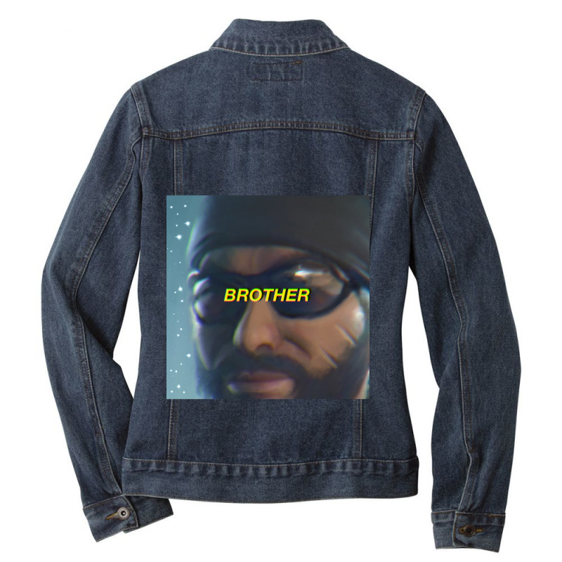 Drifter Says _b R O T H E R_ But With Style Ladies Denim Jacket by ERNIEHERNANDEZ | Artistshot