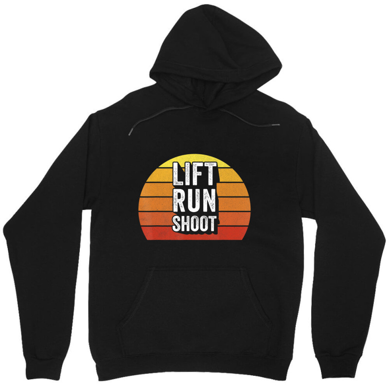 Retro Lift Run Shoo Fitness Gym Workout Vintage Unisex Hoodie by Adcock Salmon | Artistshot