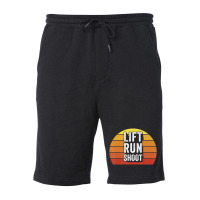 Retro Lift Run Shoo Fitness Gym Workout Vintage Fleece Short | Artistshot