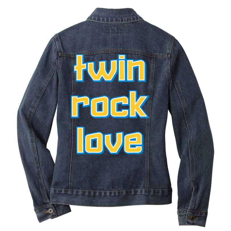 Twin, Rock, Love (virgin Islands) T Shirt Ladies Denim Jacket by MleczynskiShae | Artistshot