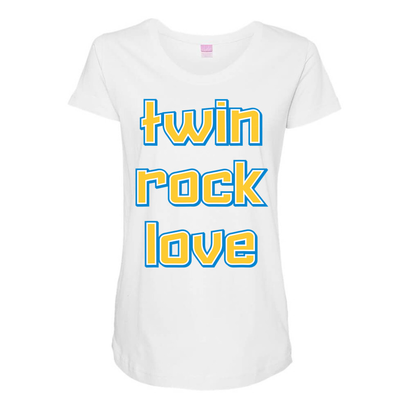 Twin, Rock, Love (virgin Islands) T Shirt Maternity Scoop Neck T-shirt by MleczynskiShae | Artistshot