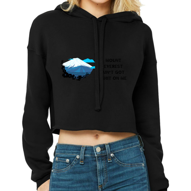 Mt Everest Cropped Hoodie by cm-arts | Artistshot