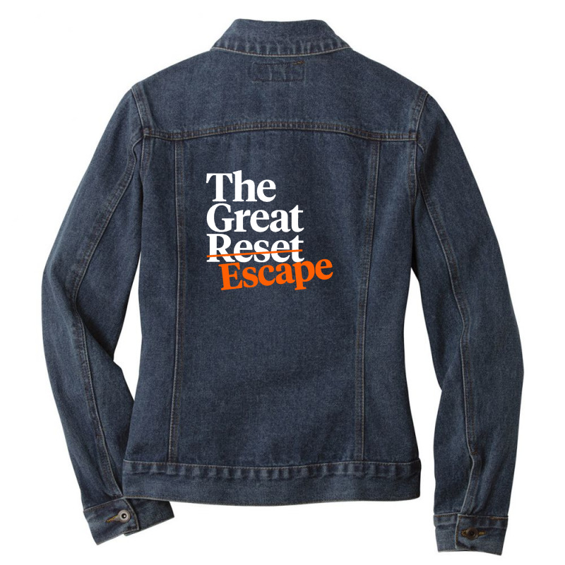 Klaus Schwab The Great Reset Ladies Denim Jacket by emindavarin | Artistshot