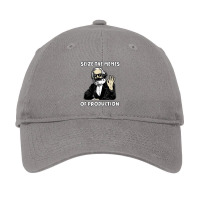 Seize The Memes Of Production Funny Karl Marx Communist Meme Adjustable Cap | Artistshot