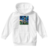 Blue Heeler Starry Night Australian Cattle Dog Art By Aja Youth Hoodie | Artistshot