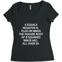 Math Teacher Quadratic Formula Women's Triblend Scoop T-shirt | Artistshot