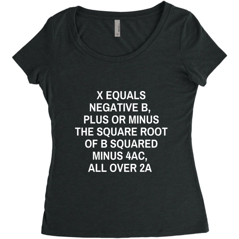 Math Teacher Quadratic Formula Women's Triblend Scoop T-shirt by cm-arts | Artistshot