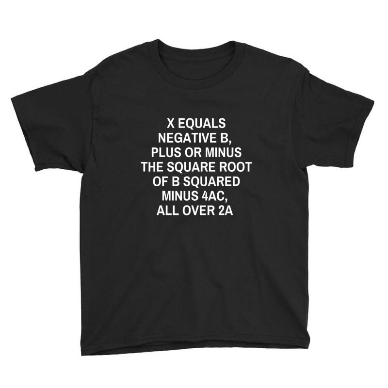 Math Teacher Quadratic Formula Youth Tee by cm-arts | Artistshot