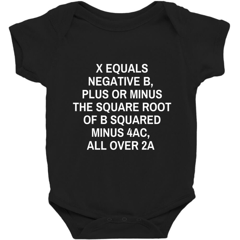 Math Teacher Quadratic Formula Baby Bodysuit by cm-arts | Artistshot