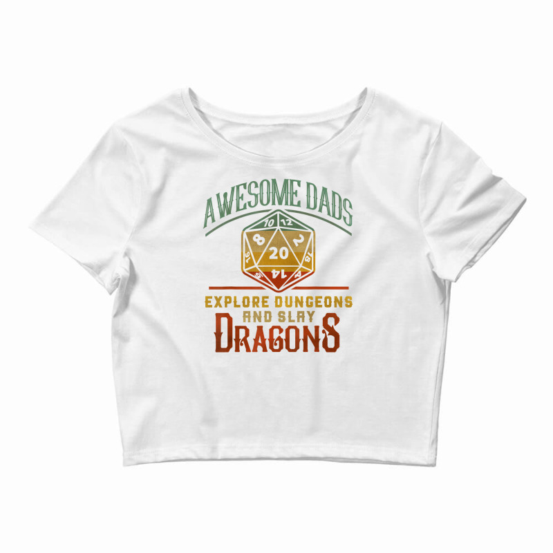 Awesome Dads Explore Dungeons And Slay Dragons Gamer Daddy Crop Top by hotoancuong | Artistshot