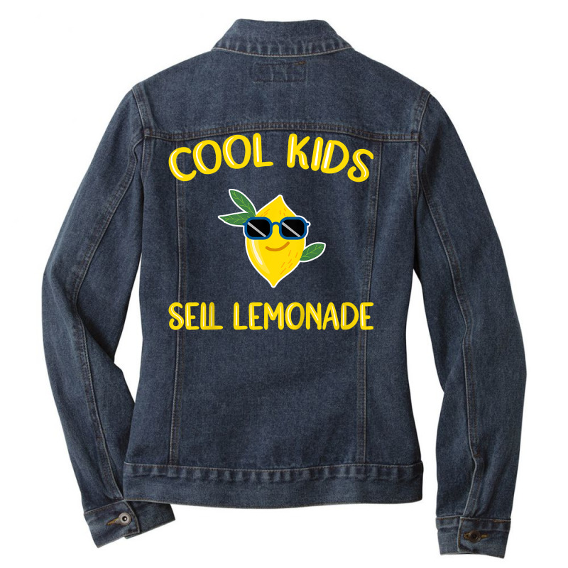 Kids Sell Lemonade Funny Lemonade Stand T Shirt Ladies Denim Jacket by cm-arts | Artistshot