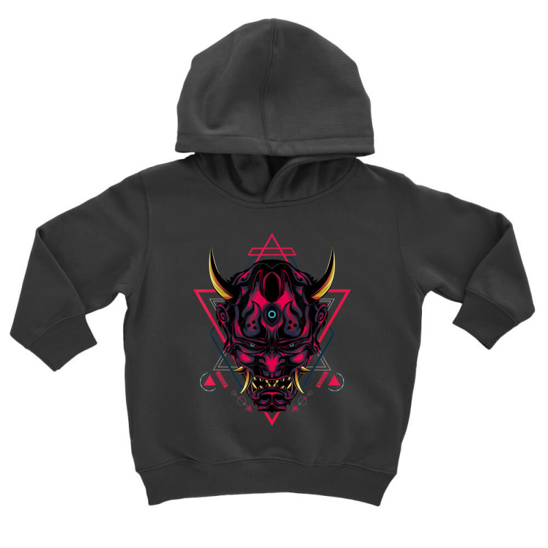 Japanese Oni Samurai Demon Mask Toddler Hoodie | Artistshot