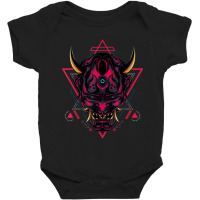 Japanese Oni Samurai Demon Mask Baby Bodysuit | Artistshot