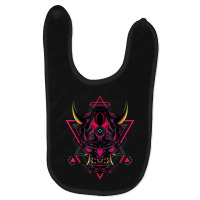 Japanese Oni Samurai Demon Mask Baby Bibs | Artistshot