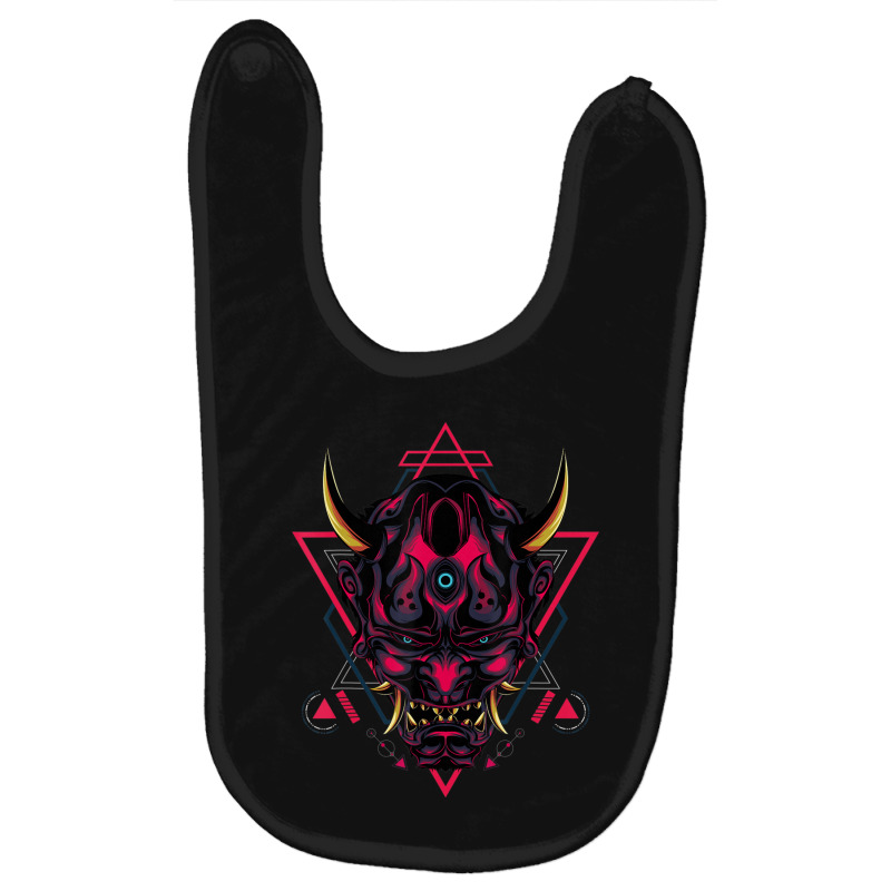 Japanese Oni Samurai Demon Mask Baby Bibs | Artistshot