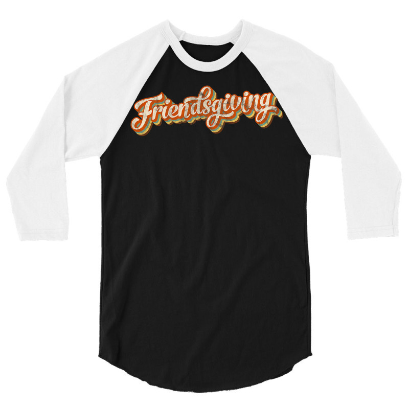 Vintage Friendsgiving Thanksgiving Costume Turkey Day Gifts 3/4 Sleeve Shirt | Artistshot