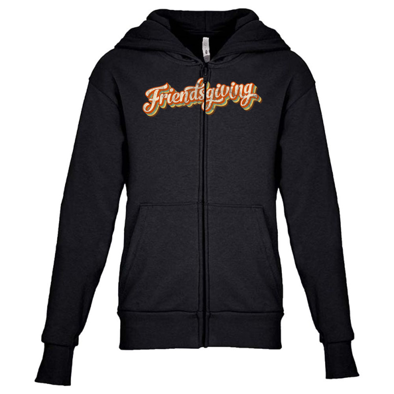 Vintage Friendsgiving Thanksgiving Costume Turkey Day Gifts Youth Zipper Hoodie | Artistshot