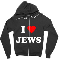 I Love Jews Zipper Hoodie | Artistshot