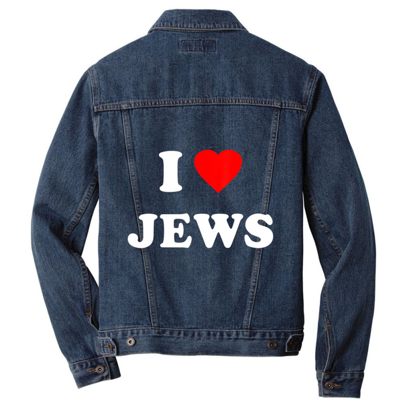 I Love Jews Men Denim Jacket by Mata Gibson | Artistshot