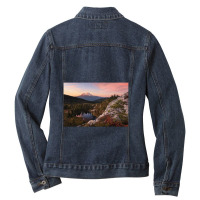 Between The Light Ladies Denim Jacket | Artistshot