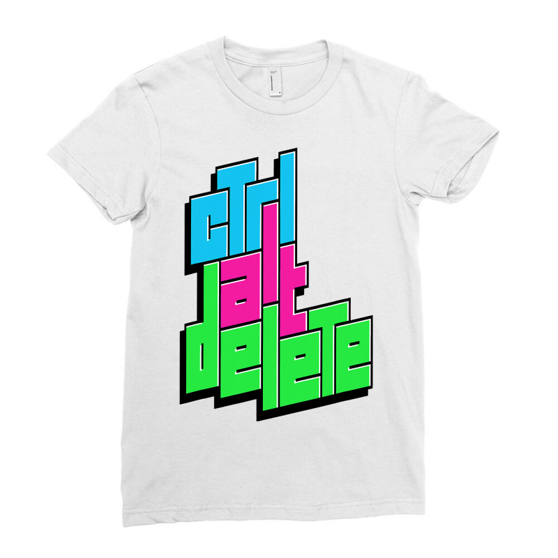 Funny Pc Nerd Ctrl Alt Del Tee  Control Alt Delete Ladies Fitted T-Shirt by badieu97 | Artistshot