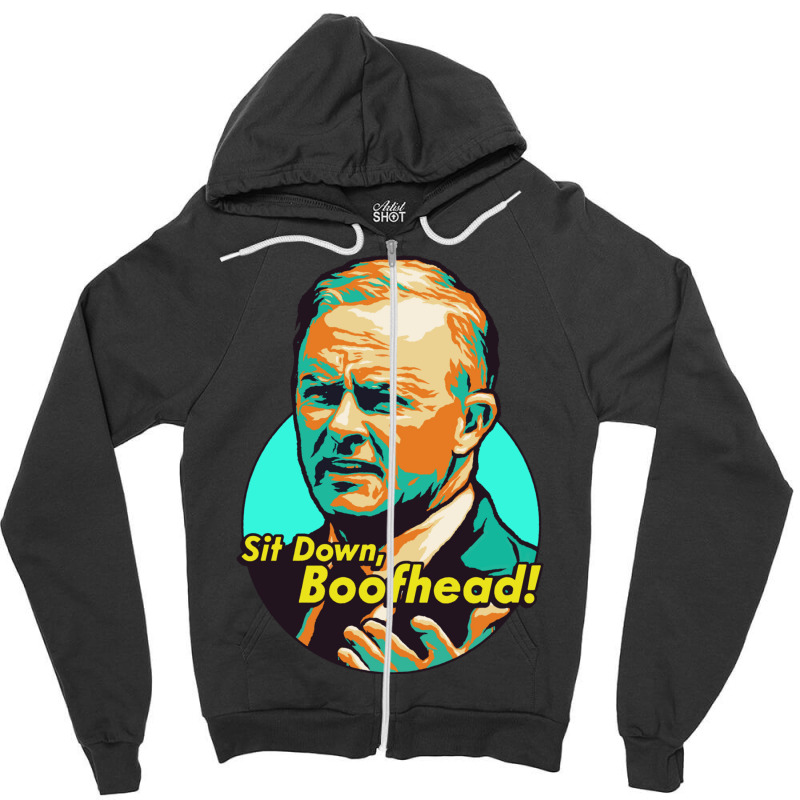 Scott Morrison Sit Down Boofhead Zipper Hoodie by cm-arts | Artistshot