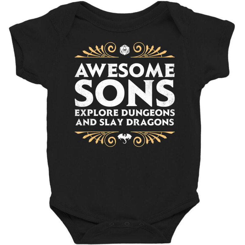 Awesome Sons Explore Dungeons And Slay All Dragons Rpg Dm Baby Bodysuit by hotoancuong | Artistshot