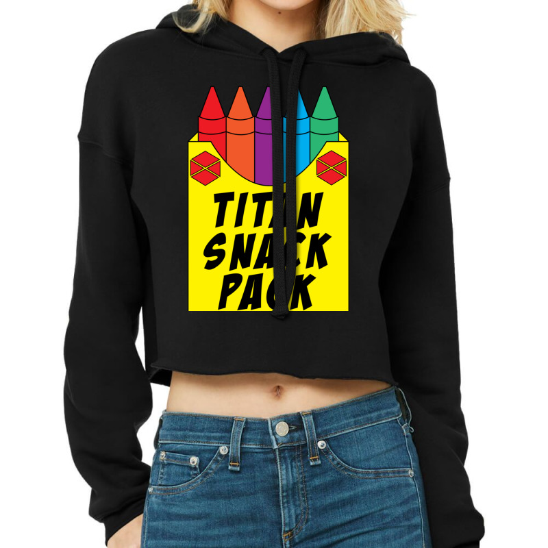 Titan Snack Pack Cropped Hoodie by ERNIEHERNANDEZ | Artistshot