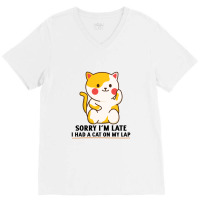 Cute Cat Kitten On My Lap V-neck Tee | Artistshot